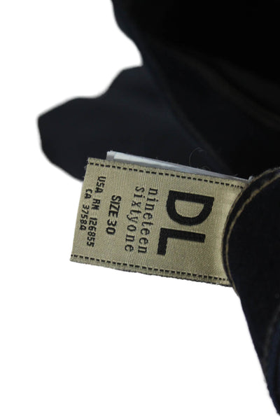 DL1961 Women Ankle Cropped High Rise Dark Blue Jeans Size 30