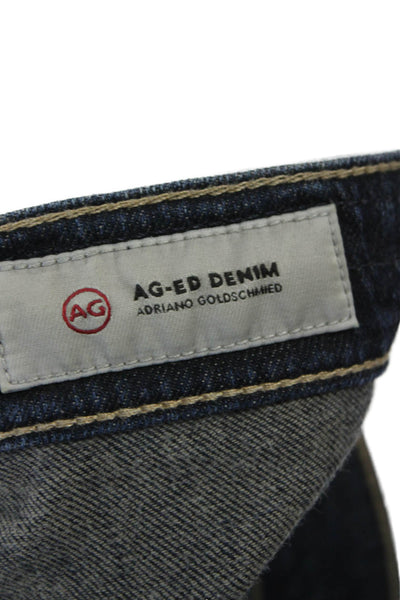 AG Adriano Goldschmied Women Cropped Jeans Dark Blue High Rise Size 28