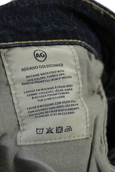 AG Adriano Goldschmied Women Cropped Jeans Dark Blue High Rise Size 28