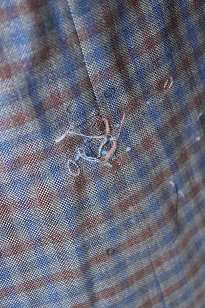 Turnberry Mens Blue Check Wool Silk Sport Coat Size 40