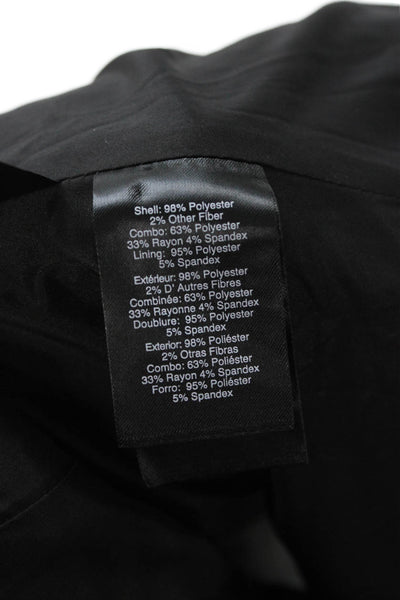 Donna Karan New York Womens Black Collared Long Sleeve Designer Blazer Size 2