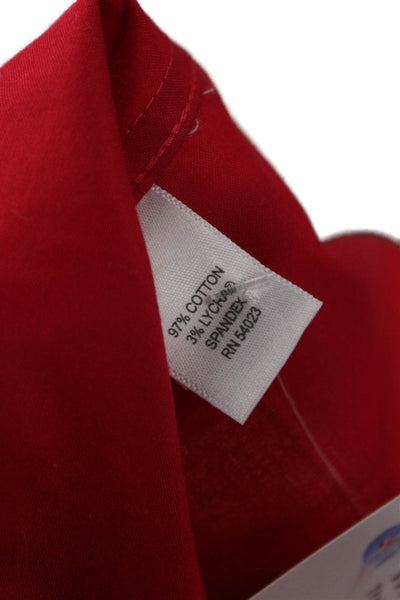 Banana Republic Womens Collared Button Up Top Red Petite Size 2P