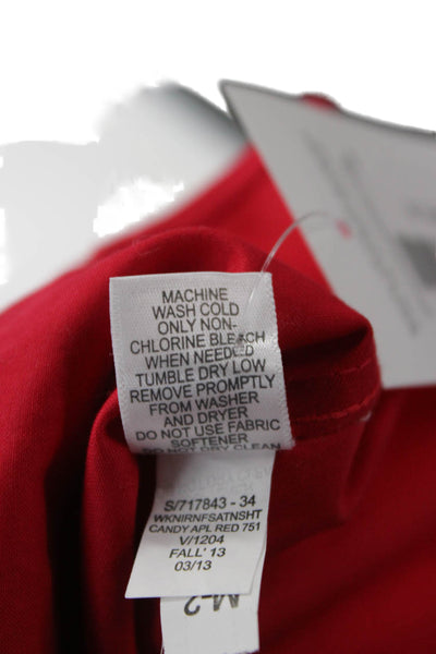 Banana Republic Womens Collared Button Up Top Red Petite Size 2P