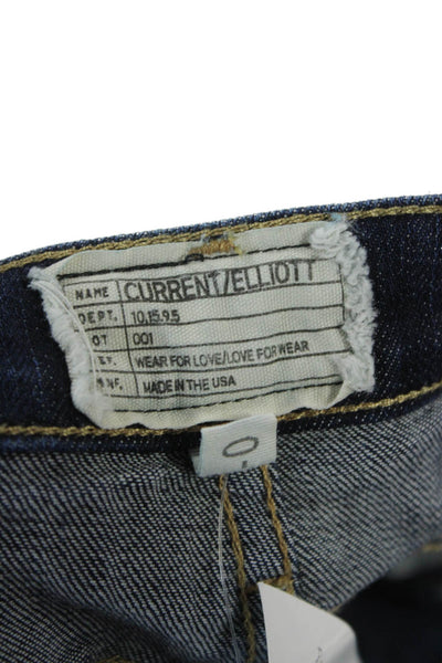 Current/Elliott Women Dark Blue High Rise Ankle Skinny Jeans Size 30