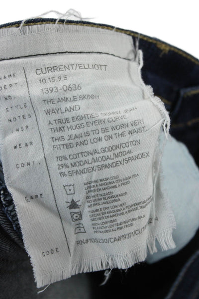 Current/Elliott Women Dark Blue High Rise Ankle Skinny Jeans Size 30