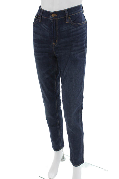 J Crew Women Ankle Mom Jeans Dark Blue High Rise Size 30