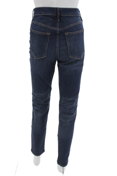 J Crew Women Ankle Mom Jeans Dark Blue High Rise Size 30