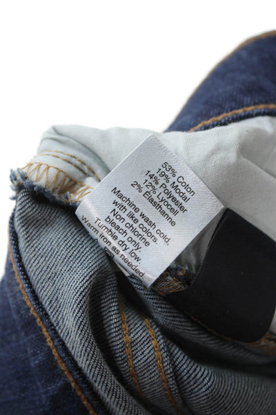 J Crew Women Ankle Mom Jeans Dark Blue High Rise Size 30