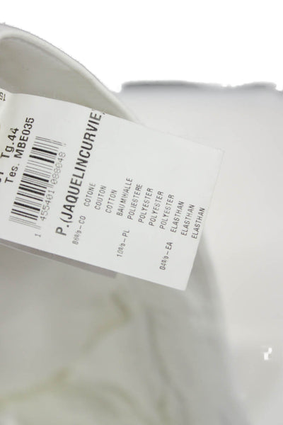 Masons Women Cropped Ankle Chino White Button Cotton Polyester Size 44