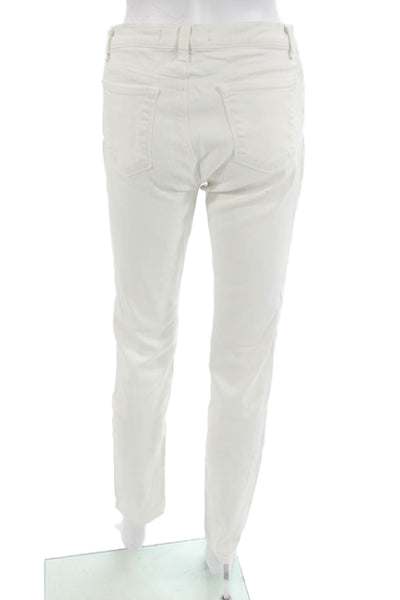 J Brand Women Ankle Cropped High Rise White Pants Size 28