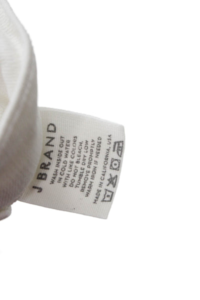 J Brand Women Ankle Cropped High Rise White Pants Size 28