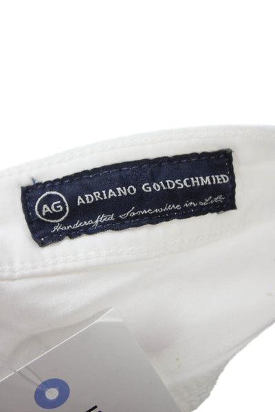 AG Adriano Goldschmied Women Skinny Straight White High Rise Jeans Size 29