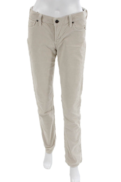 Citizens of Humanity Women Beige Cotton Lycra Pants Size 28