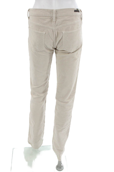 Citizens of Humanity Women Beige Cotton Lycra Pants Size 28