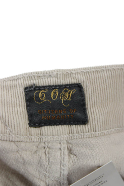 Citizens of Humanity Women Beige Cotton Lycra Pants Size 28