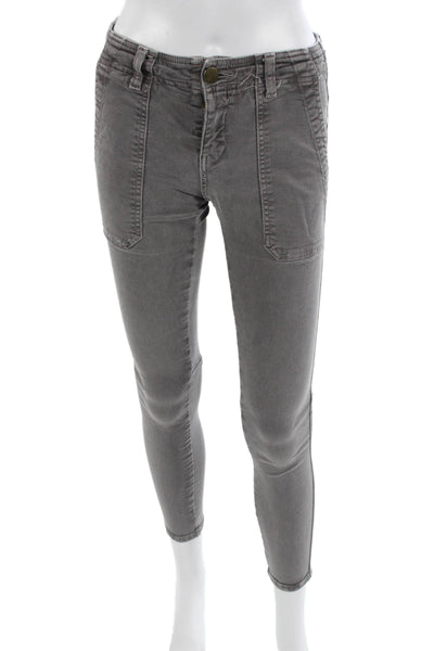 Current/Elliott Women Gray High Rise Ankle Cargo Pants Size 26