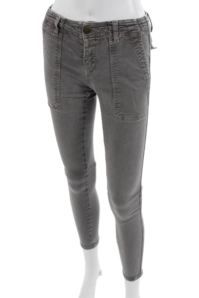 Current/Elliott Women Gray High Rise Ankle Cargo Pants Size 26