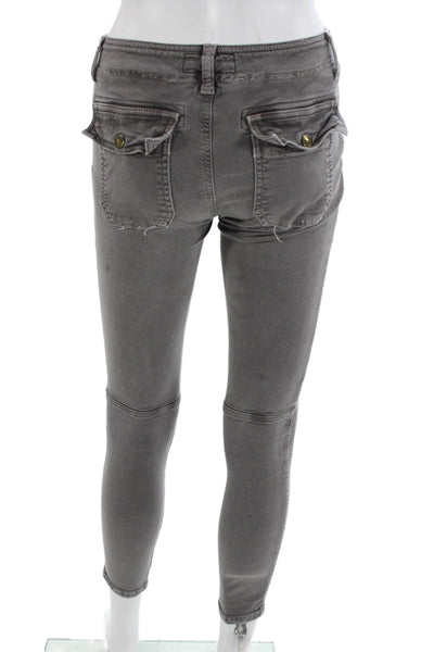 Current/Elliott Women Gray High Rise Ankle Cargo Pants Size 26