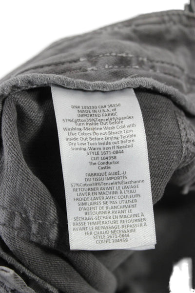 Current/Elliott Women Gray High Rise Ankle Cargo Pants Size 26