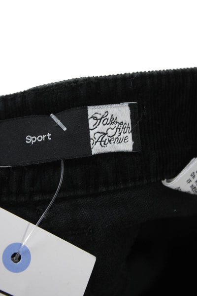 Saks Fifth Avenue Womens Black High Rise Jeans 97% Cotton Stretch Size 12