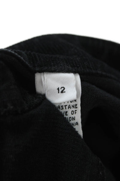 Saks Fifth Avenue Womens Black High Rise Jeans 97% Cotton Stretch Size 12