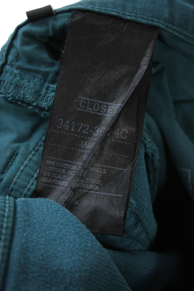 Closed Womens Chino Pants Green High Rise 34 Inseam Size 33