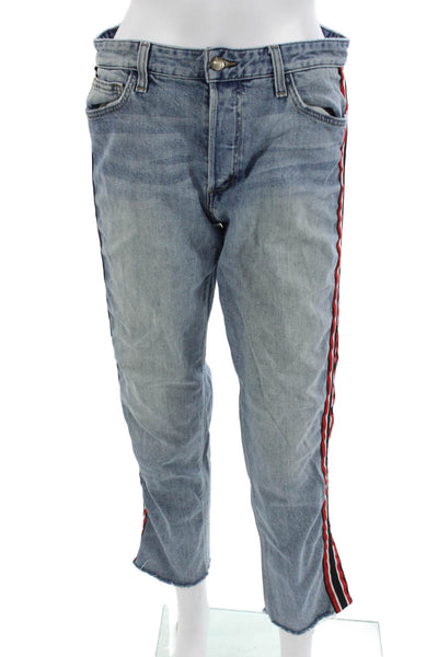Joes Women Ankle Straight Jeans Light Blue High Rise 28 Inseam Size 29