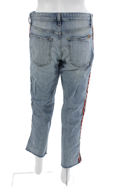 Joes Women Ankle Straight Jeans Light Blue High Rise 28 Inseam Size 29