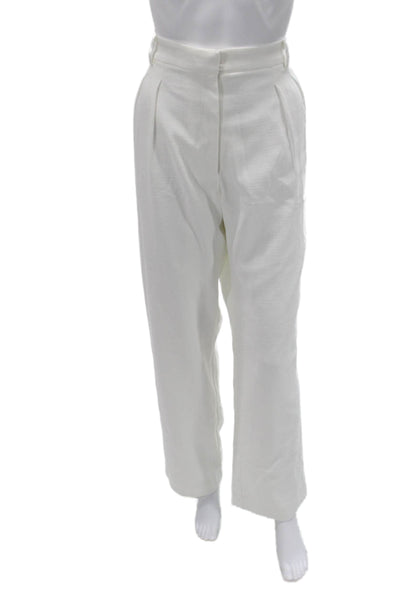 Sylc Women Dress Pants White Size S