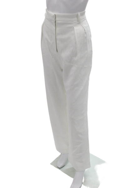 Sylc Women Dress Pants White Size S