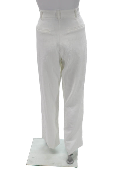 Sylc Women Dress Pants White Size S