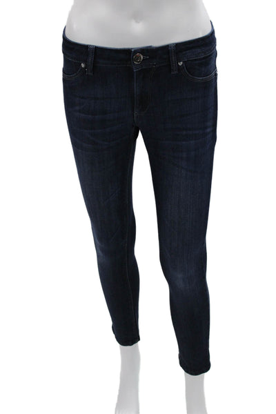 DL1961 Womens Ankle Skinny Jeans Dark Blue Low Rise Size 27