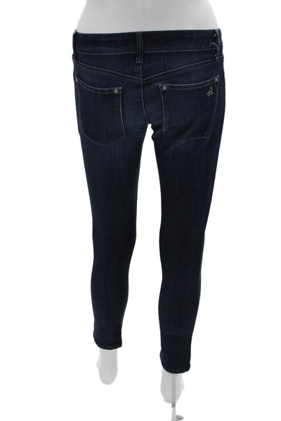 DL1961 Womens Ankle Skinny Jeans Dark Blue Low Rise Size 27