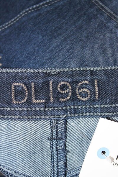 DL1961 Womens Ankle Skinny Jeans Dark Blue Low Rise Size 27