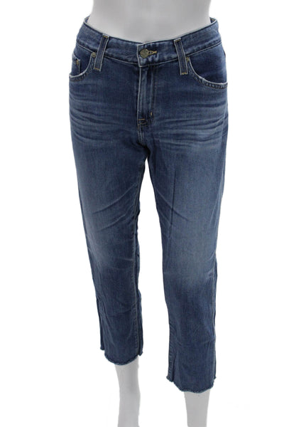 AG Adriano Goldschmied Women Ankle Cropped Jeans Blue Mid Rise Size 27