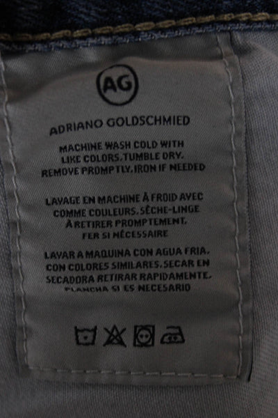 AG Adriano Goldschmied Women Ankle Cropped Jeans Blue Mid Rise Size 27
