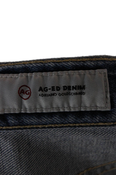 AG Adriano Goldschmied Women Ankle Cropped Jeans Blue Mid Rise Size 27