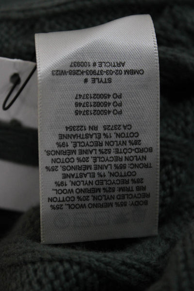Sunday Best Womens Classic Green Merino Wool Blend Pullover Sweater Size XS