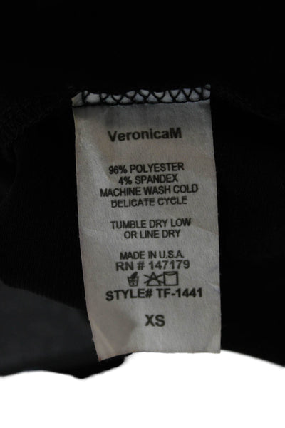 Veronica M Women Black Long Sleeve Blouse Size XS