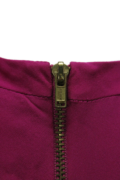 ALC Womens Purple High Neck Sleeveless Silk Tank Size S