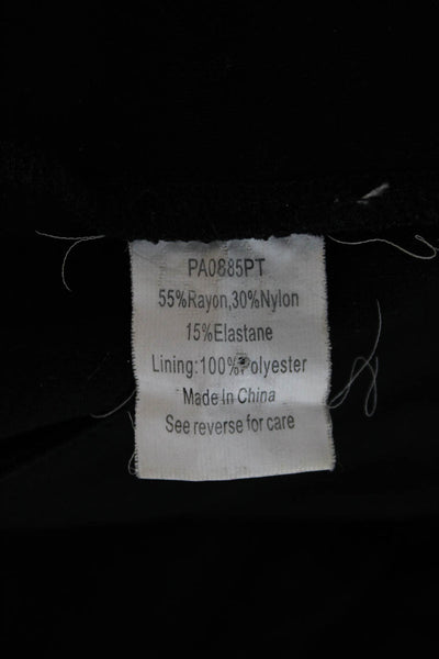 Parker Women Jeggings Biker Black Button Front Rayon Nylon Size 2