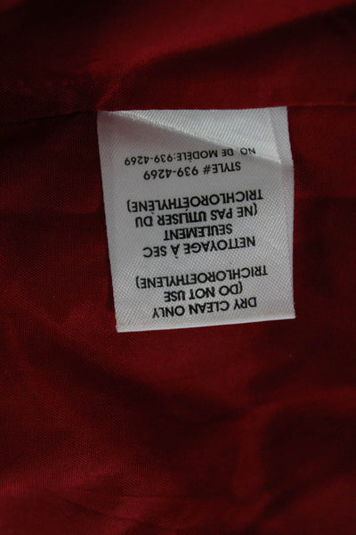 Nanette Lepore Women Fit & Flare Dress Red Floral Sleeveless Zip Size 2