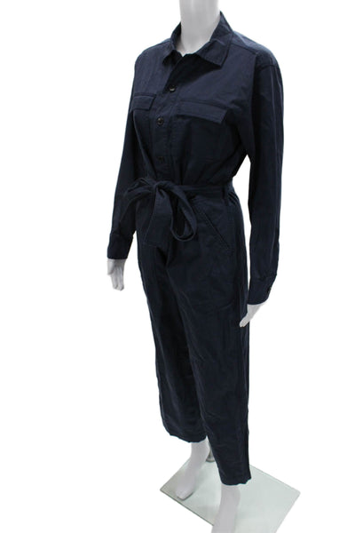 Everlane Women Jumpsuit Dark Blue Long Sleeve Cotton Size 6