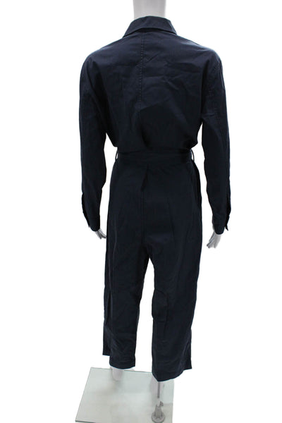 Everlane Women Jumpsuit Dark Blue Long Sleeve Cotton Size 6