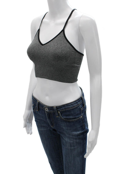 Ivy Park Womens Sleeveless V Neck Gray Polyester Top Size S