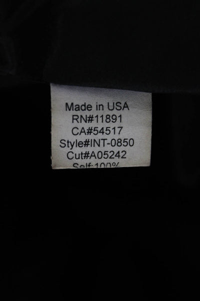 Bailey 44 Womens Black Collared Sleeveless Biker Vest Snap Closure Size M