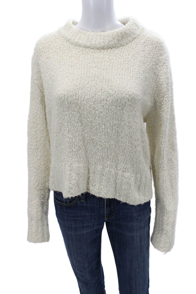 Zara Womens Beige Mock Neck Pullover Sweater Long Sleeve Size M