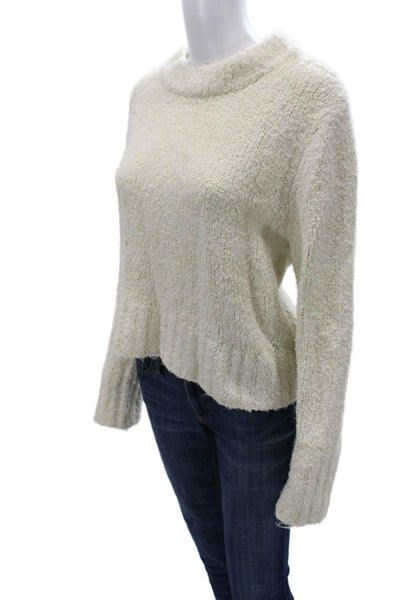 Zara Womens Beige Mock Neck Pullover Sweater Long Sleeve Size M