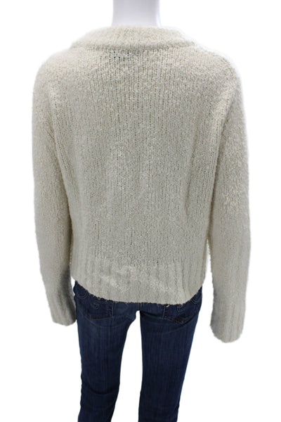 Zara Womens Beige Mock Neck Pullover Sweater Long Sleeve Size M
