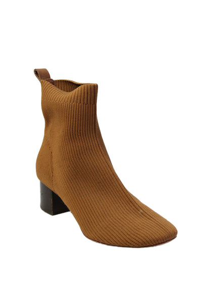 Everlane Womens Stretch Square Toe Ankle Boots Brown Size 9.5